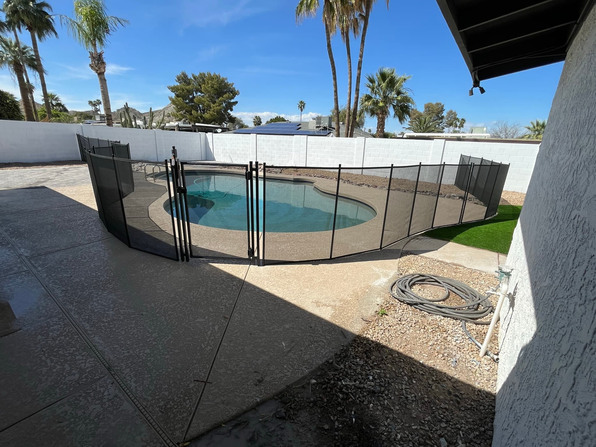 Professional pool fence — Arizona backyard
