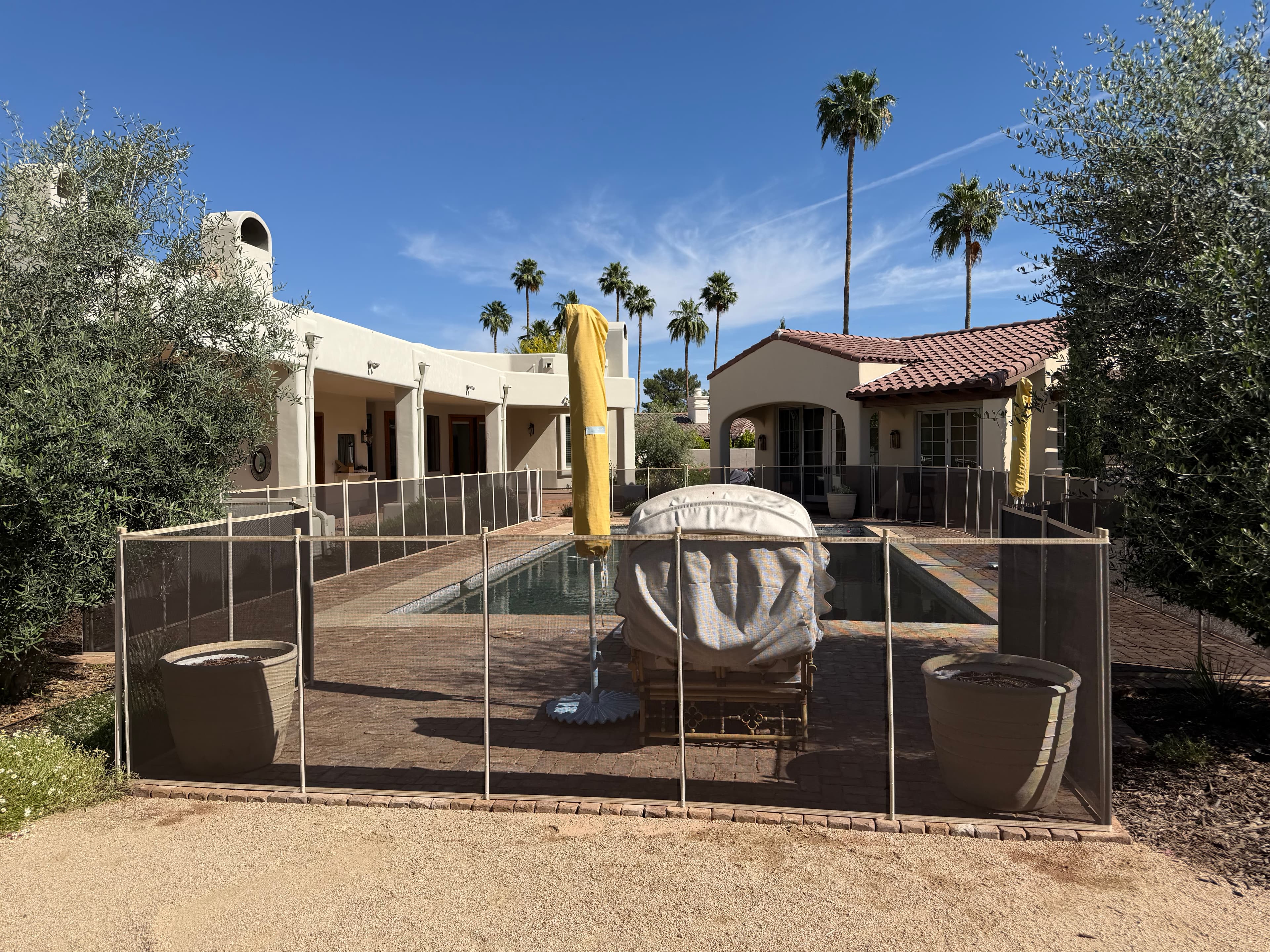 Removable pool fence — Maricopa County AZ installation, Clear Choice