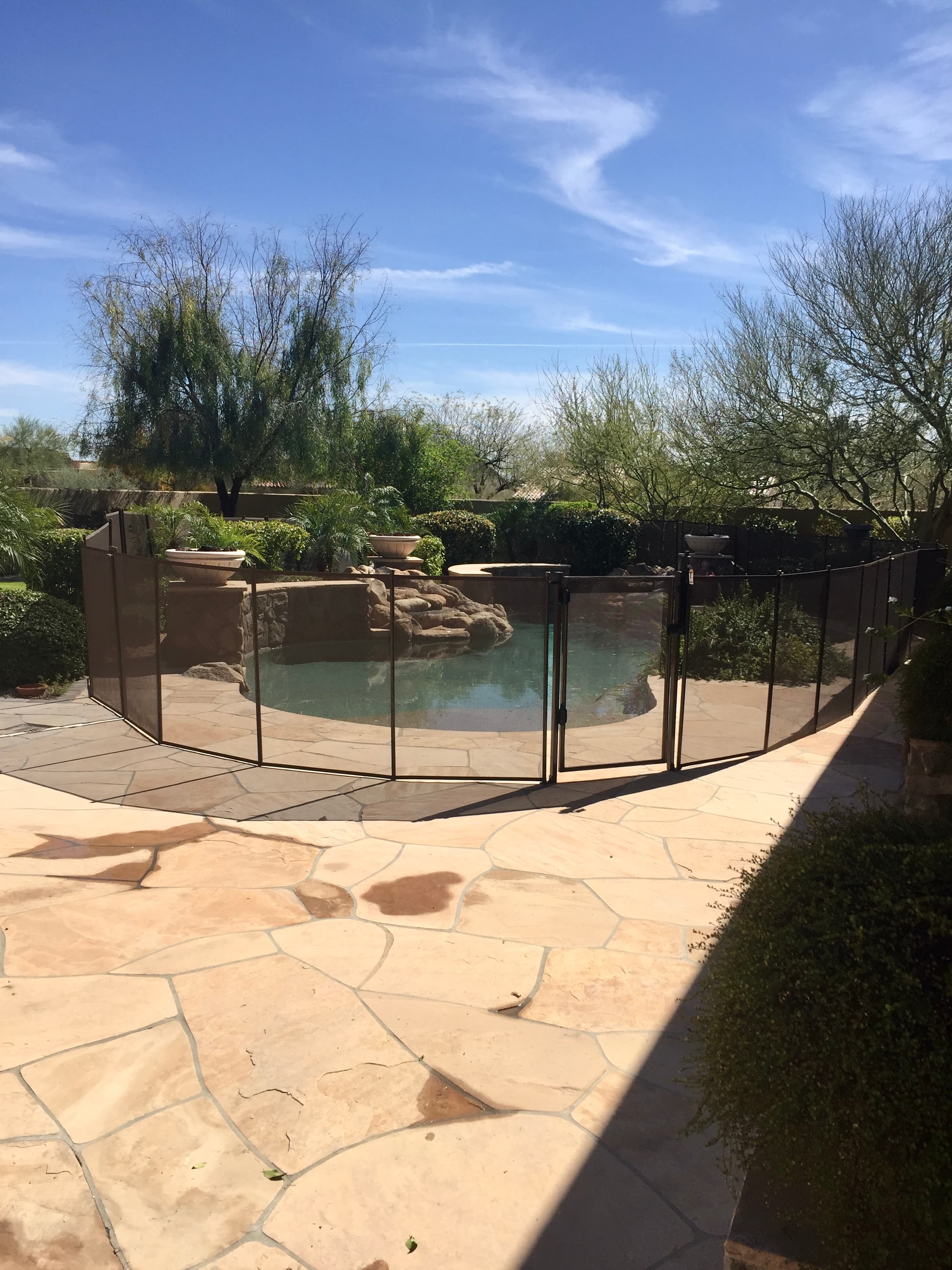 Removable mesh pool safety fence — Surprise AZ, Maricopa County