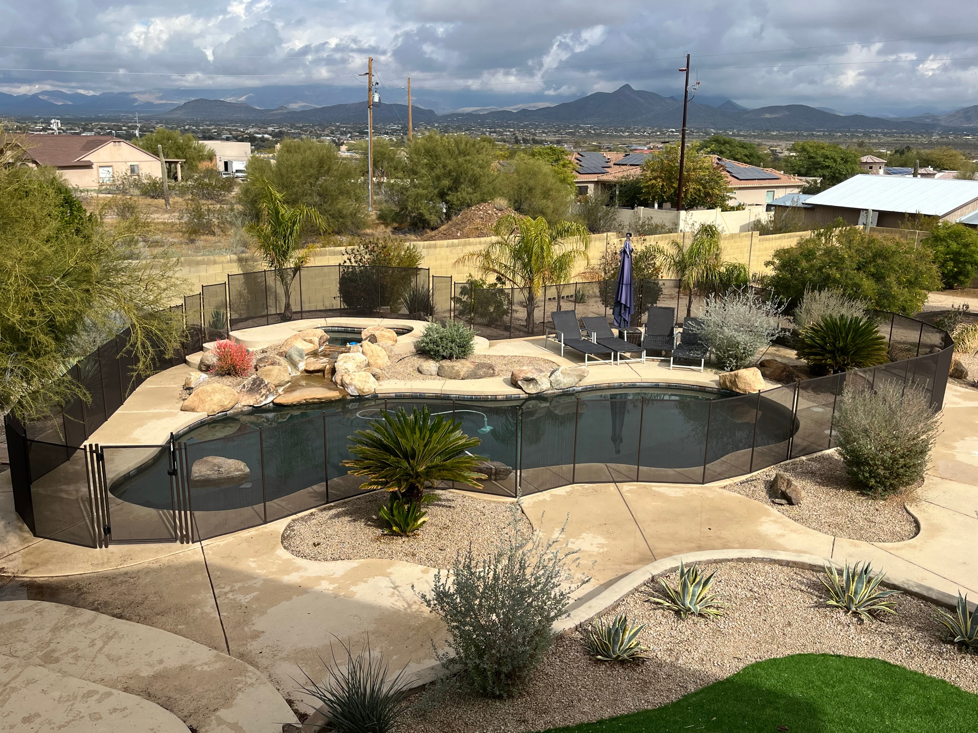 Pool fence installation — self-latching gate, Clear Choice Pool Fence