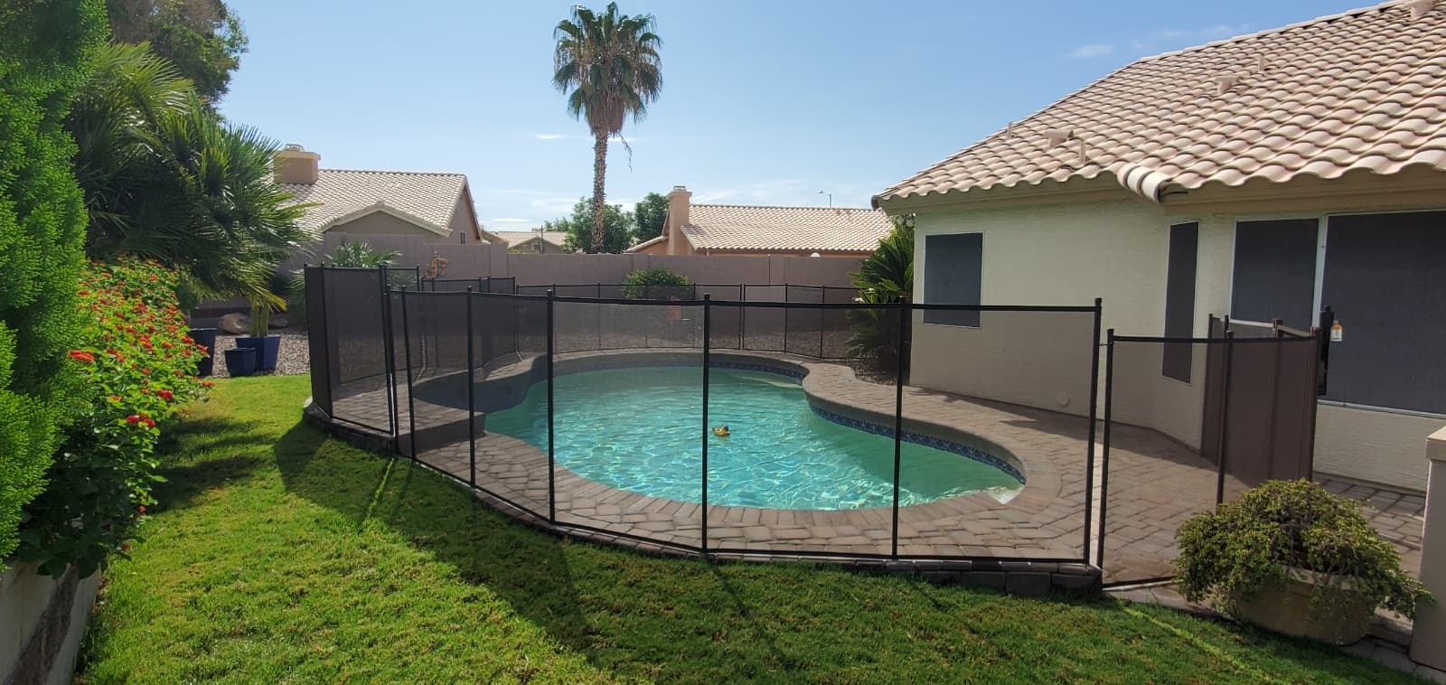 Pool fence installation — Phoenix AZ area, August 2022